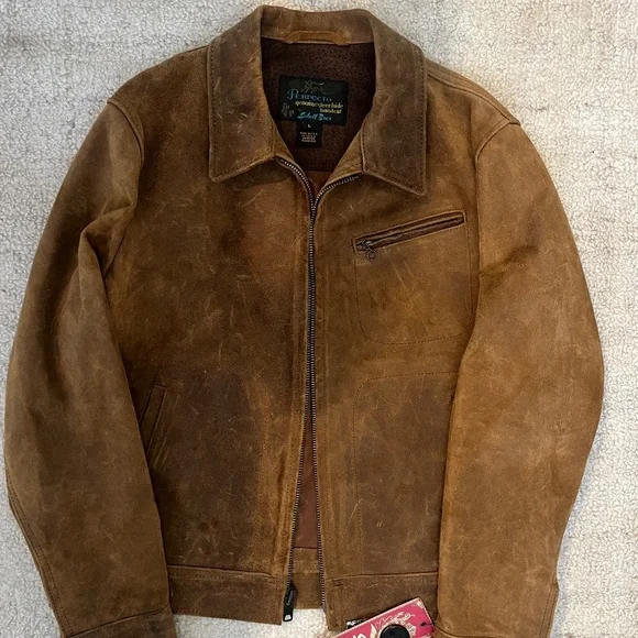 Schott ショット　LEATHER LIGHT DOWN JACKET Supreme Schott Chevron Leather Down Puffer Jacket (FW24) - $1298